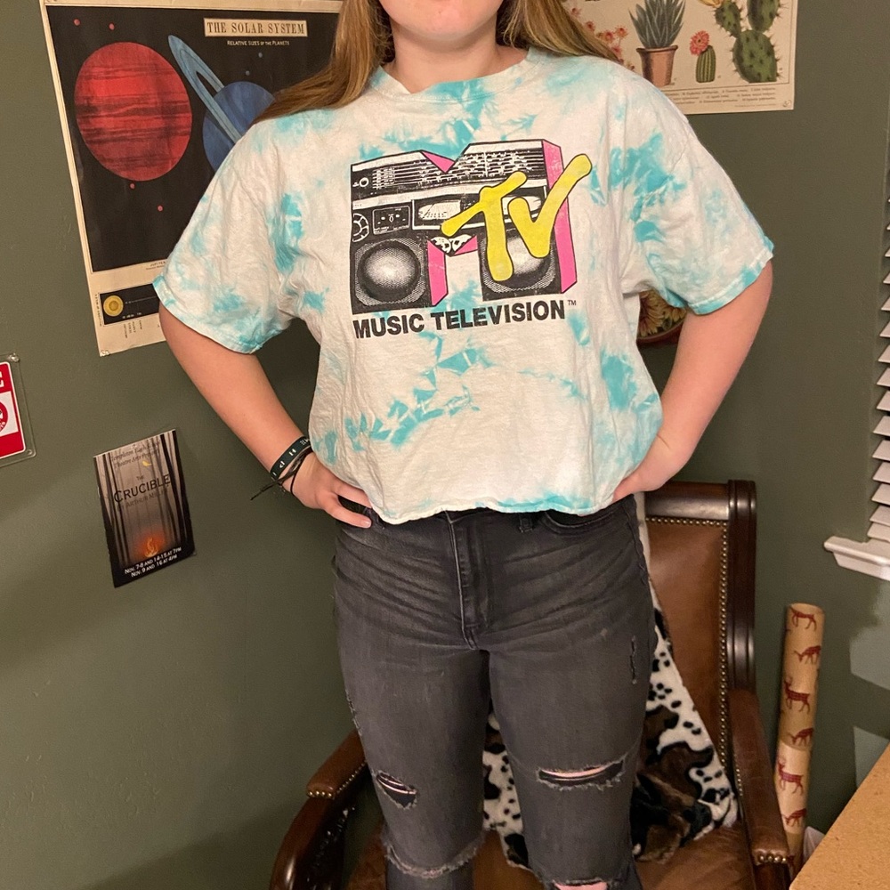 MTV Tie Dyed Crop Top